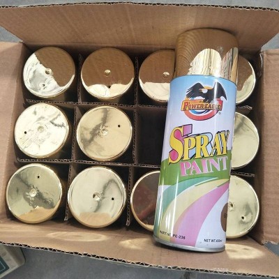 Spray Application Aerosol Can Flash Metallic Acrylic Paint 450ml For Gold Color